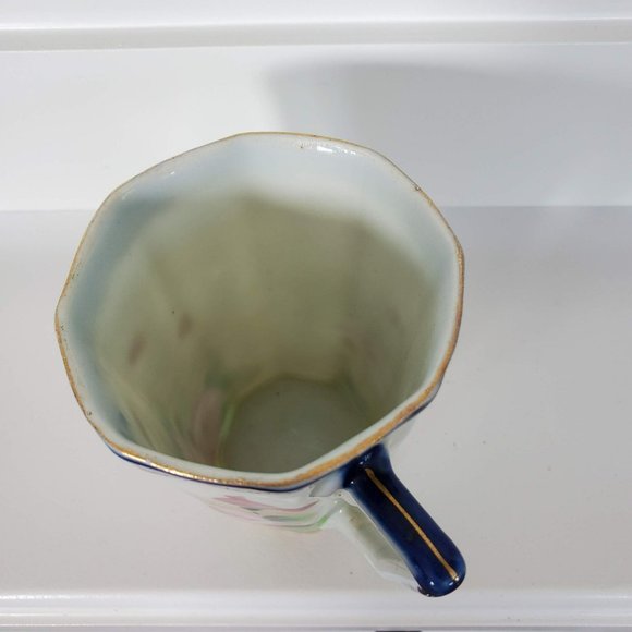 Antique Te-Oh Nippon Hand Painted Cider Lemonade Mug, Roses Pattern, Porcelain - Picture 6 of 7